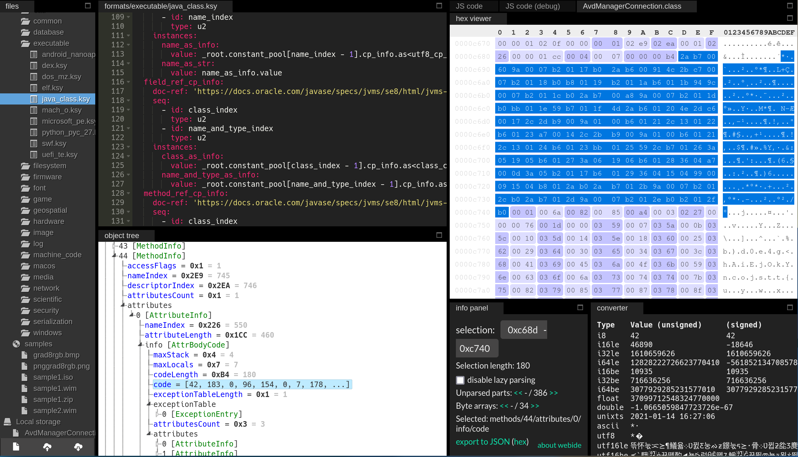 Exploring a binary .class file with Kaitai