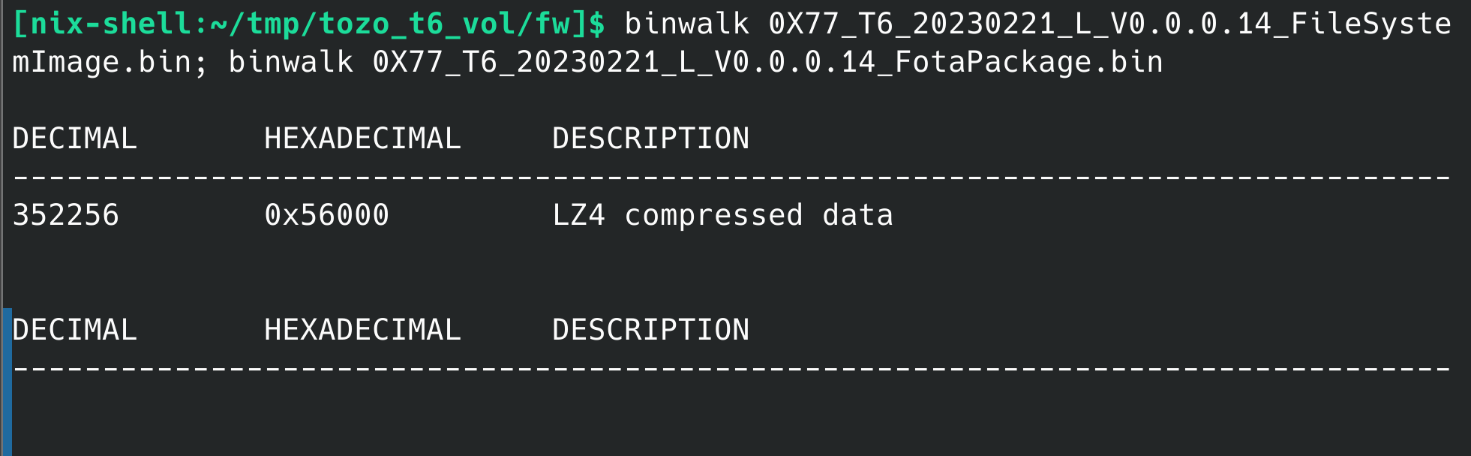 The LZ4 region contains the NVROM, which isn&rsquo;t useful to us - it doesn&rsquo;t contain any audio files.